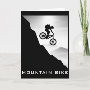 Carte Vélo de Montagne Descente Mtb Cyclisme Biker Vinta