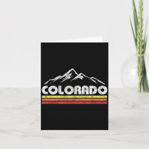 Carte Vélo de montagne rétro vintage Colorado ski 