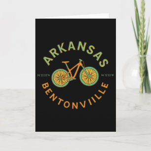 Carte Vélo de montagne vintage Bentonville Arkansas