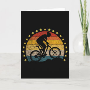 Carte Vélo de Montagne Vintage Vtt Downhill Cyclisme
