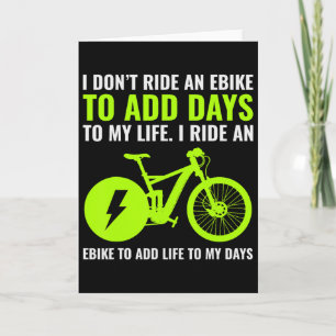 Carte Vélo électrique Cycliste électrique Cycliste Vélo 