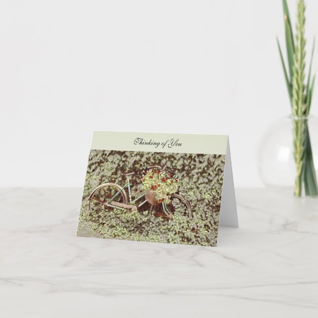 Carte Vélo floral - Pensez à vous (Devant)