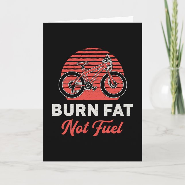 Carte Vélo gras Gras brûlés Pas de carburant Vélo VTT VT (Devant)