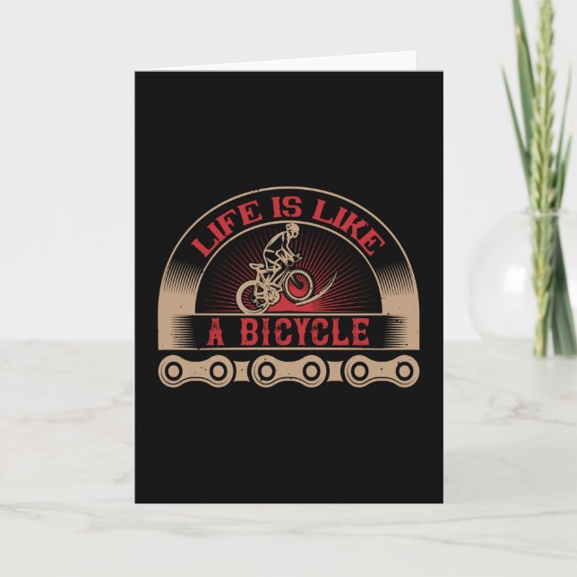 Carte Vélo - La vie est comme un vélo (Devant)
