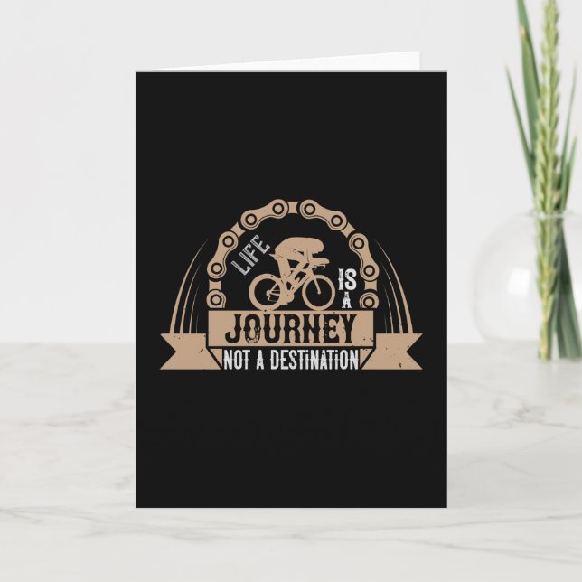 Carte Vélo - La vie est un voyage (Devant)