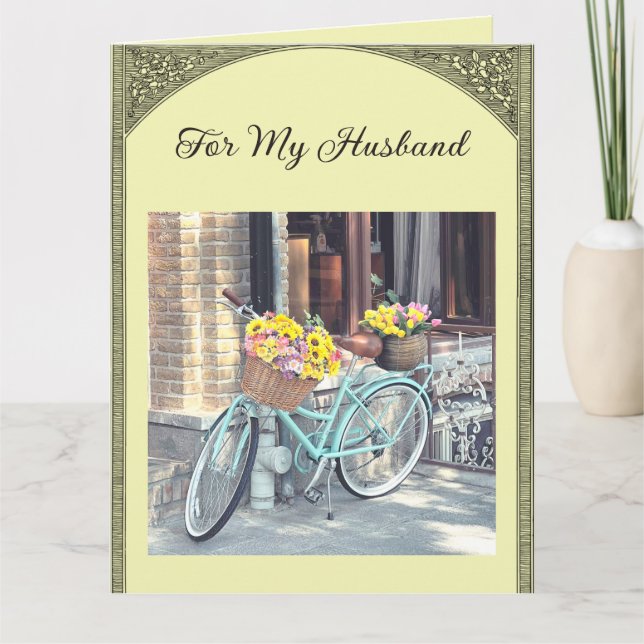 Carte Vélo modifiable et fleurs (Devant)