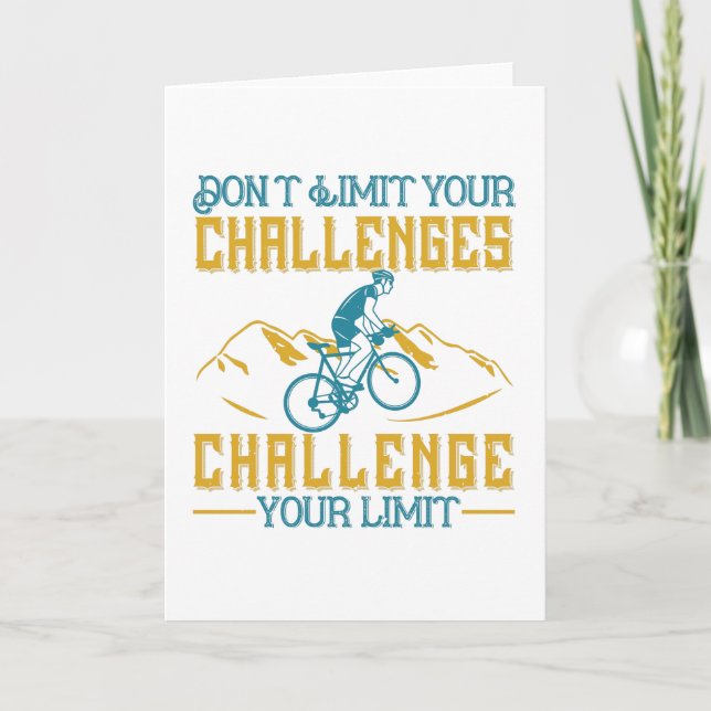 Carte Vélo - Ne limitez pas vos défis (Devant)