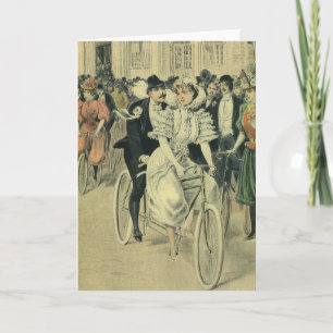 Carte Vélo neuf mariée et mariée Mariage victorienne