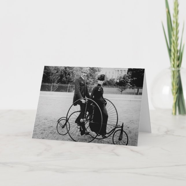 Carte Vélo pour deux à la Maison Blanche 1886 (Devant)