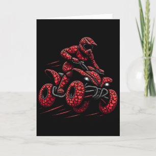 Carte Vélo Quad 4 roues ATV Heart Vélo pilote ATV garçon