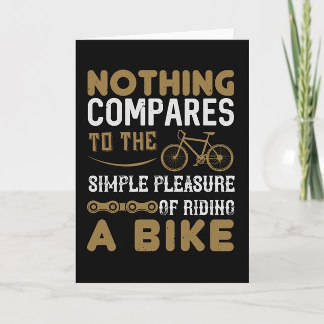 Carte Vélo - Rien ne compare monter à vélo (Devant)