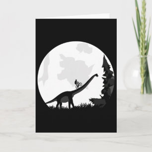 Carte Vélo sur une silhouette de lune de dinosaure Mtb M