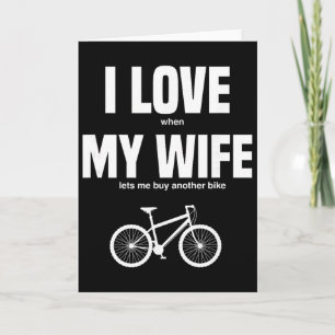 Carte Vélo tout terrain J'adore quand ma femme me laisse