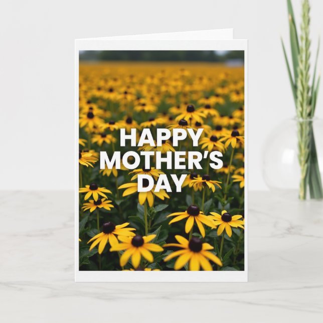 Carte Velvet Sunflower Mothers Day Card (Devant)