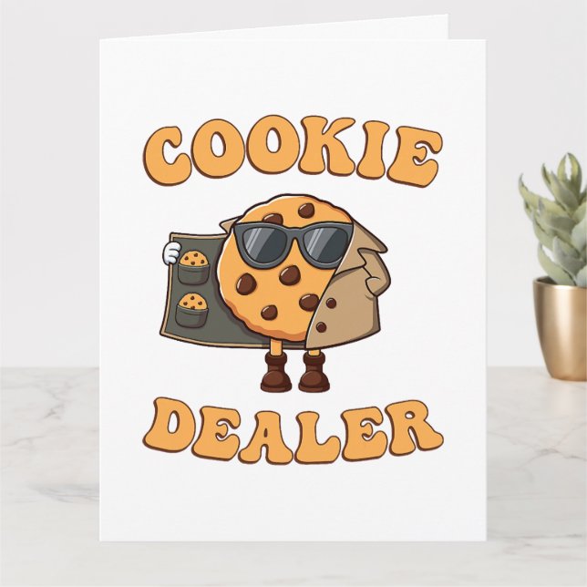 Carte Vendeur de biscuits drôle de cuisson (Petite plante)
