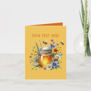 Carte Vendeur de miel d'abeille mignon personnalisable