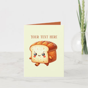 Carte Vendeurs de boulangerie de pain mignon personnalis