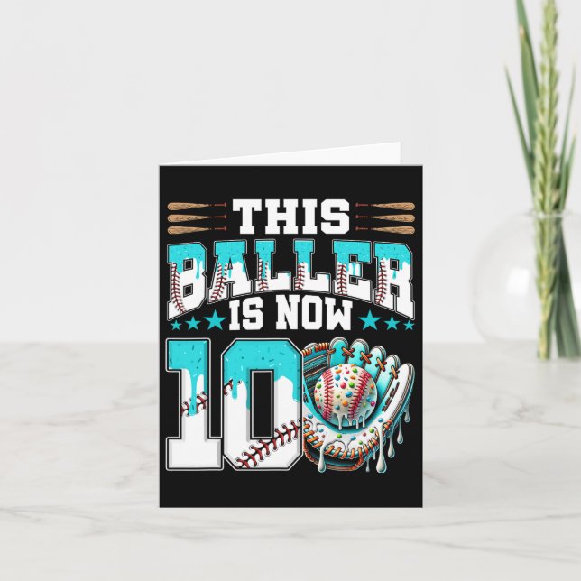 Carte Vendre Drip 10e fête d'anniversaire garçon Ventila (Devant)