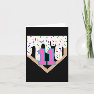 Carte Vendre Drip 11e Anniversaire Home Plate Garçon Jeu