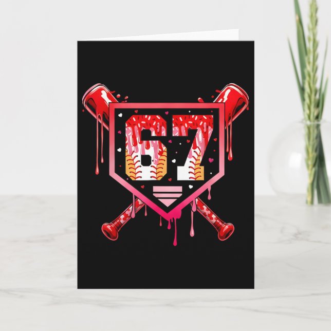 Carte Vendre la glace Drip Numéro 67 Mème Saint-Valentin (Devant)