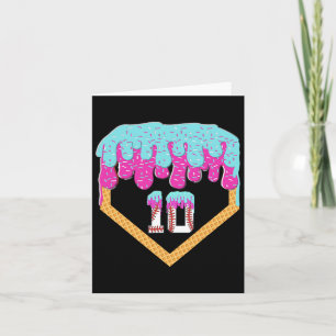 Carte Vendre la goutte 10 ans de glace Crème 10e anniver