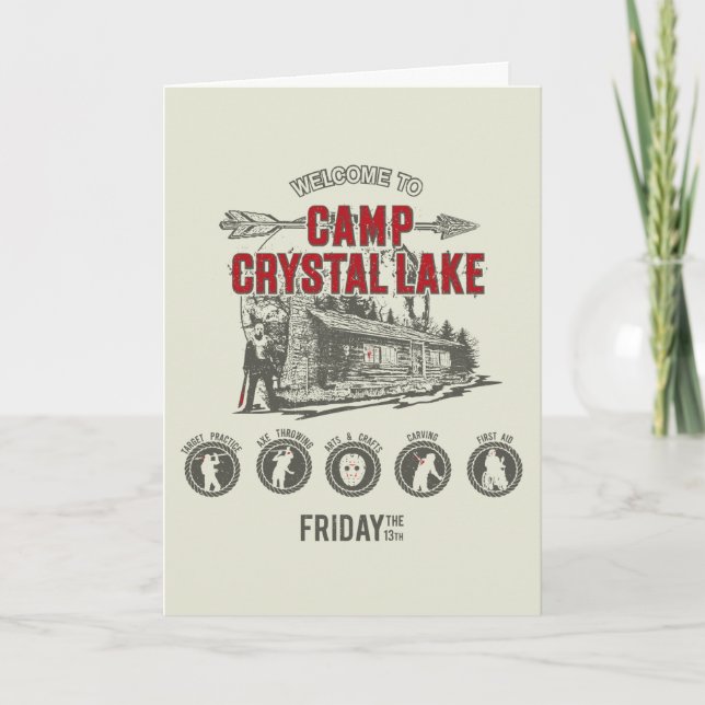 Carte Vendredi 13 | Bienvenue à Camp Crystal Lake (Devant)