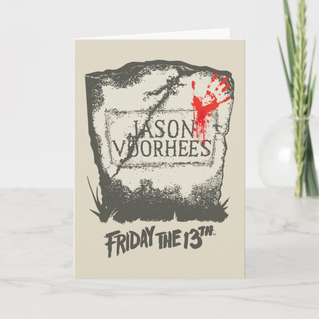 Carte Vendredi 13 | Pierre de tête de Jason Voorhees (Devant)