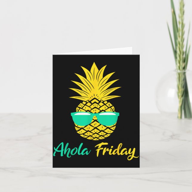 Carte Vendredi Aloha Ananas Été Fruit Ananas (Devant)