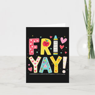 Carte Vendredi drôle Happy Friday Week-end Prof Retour