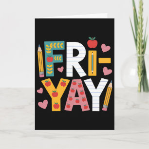 Carte Vendredi heureux professeur Yay vendredi week-end 