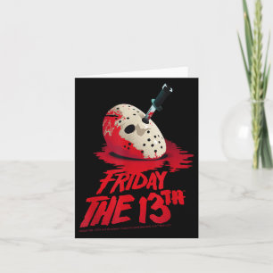 Carte Vendredi Le 13ème Masque Sang Halloween Conception