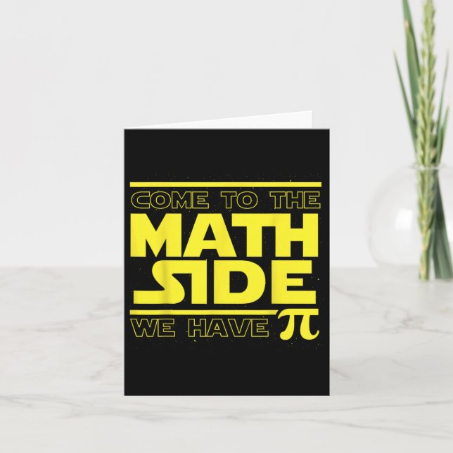 Carte Venez Au Côté Math Nous Avons Pi Funny Pi Day (Devant)