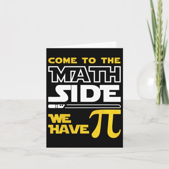 Carte Venez du côté des maths, nous avons Pi Math Pi Day (Devant)