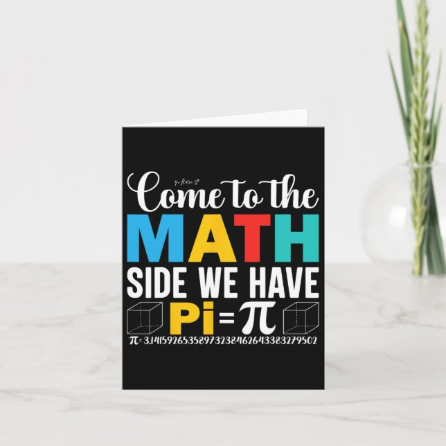 Carte Venez du côté maths, nous avons Pi  (Devant)