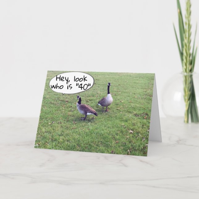 Carte VENEZ VOUS AMUSER LE **40e ANNIVERSAIRE** (Devant)
