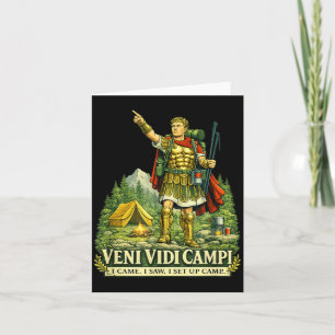 Carte Veni Vidi Cam Drôle Camng Soldat Romain Latin