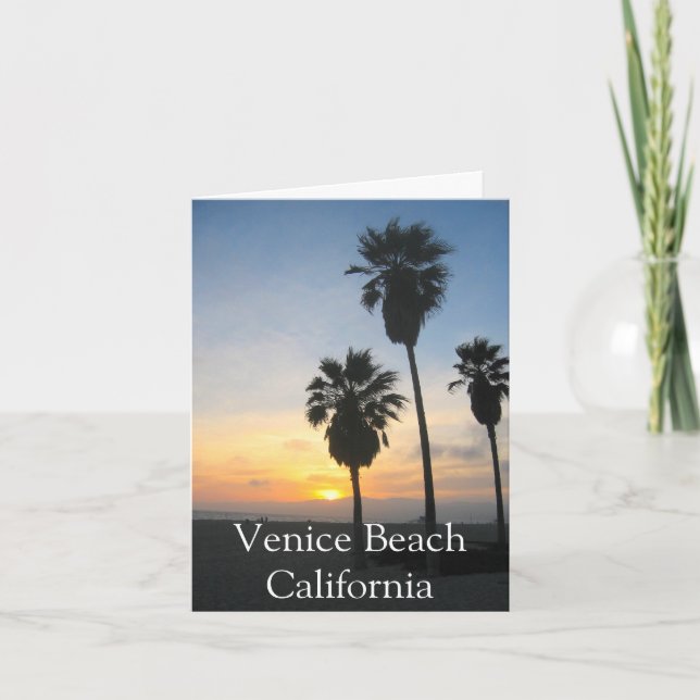Carte Venice Beach California Sunset Souvenir (Devant)