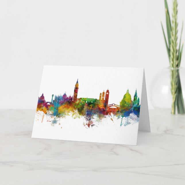 Carte Venice Italy Skyline (Devant)