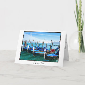 Carte Venise Gandola avec citation d'amour