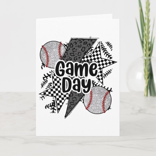 Carte Vente Rétro Jeu Jour Damier Léopard Vente Maman Mo (Devant)