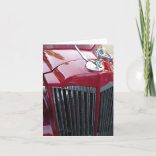 Carte Ventilateur chromé de voiture rouge vintage sur un