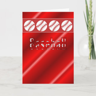 Carte Ventilateur de baseball rouge et blanc