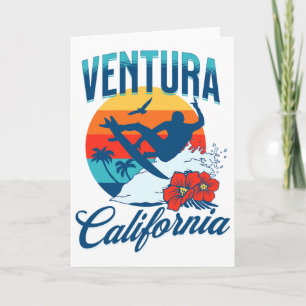 Carte Ventura Californie Plage Surf Vacances d'été Vint