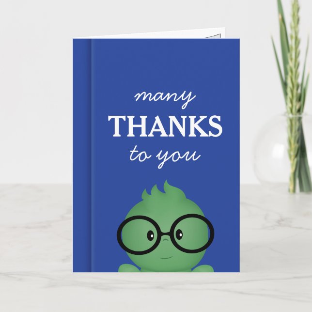 Carte Ver de livre Merci (Devant)