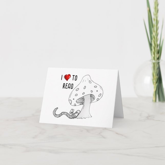Carte Ver de terre sous un champignon (Devant)