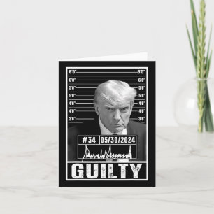 Carte Verdict de condamnation Donald Trump Mug Shot Jail