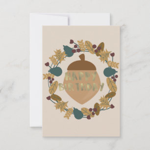 Carte Verdure Thanksgiving Automne Anniversaire Gold Wre