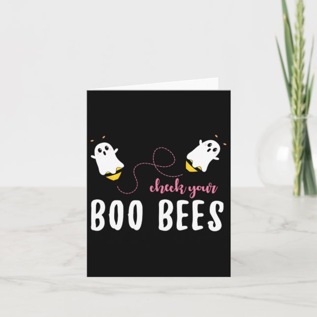 Carte Vérifier vos abeilles Boo Octobre Décernés du canc (Devant)