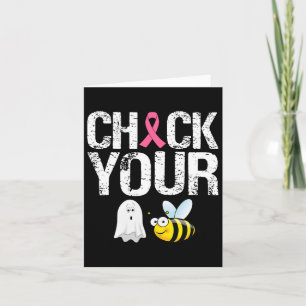 Carte Vérifiez votre Boo Bees Shirt Funny Breast Cancer