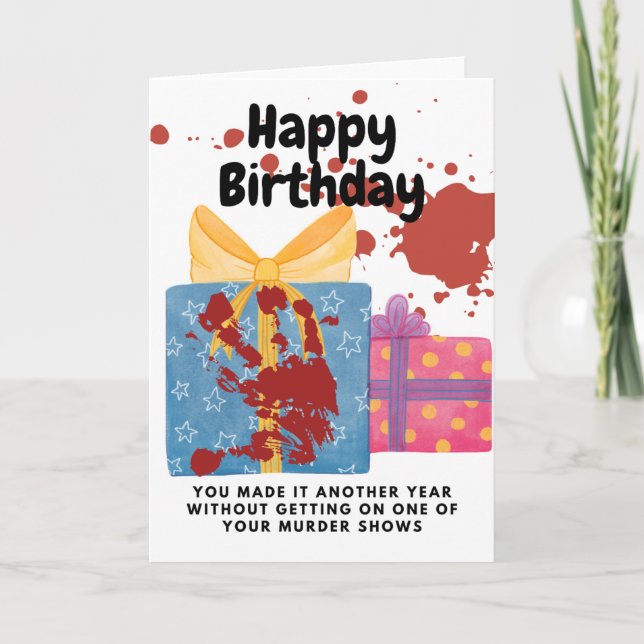 Carte Véritable Crime d'anniversaire n'aboutissant pas à (Devant)